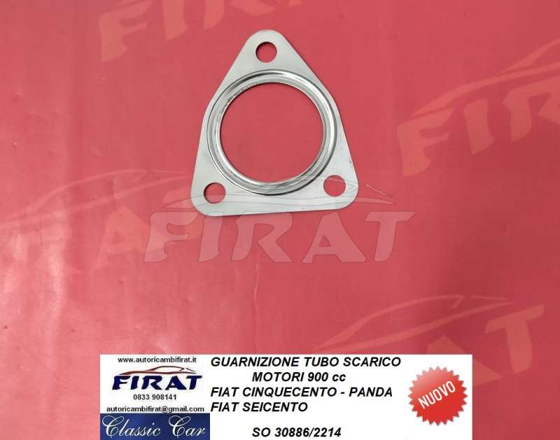 GUARNIZIONE TUBO SCARICO FIAT UNO PANDA 900 (30886/2214)